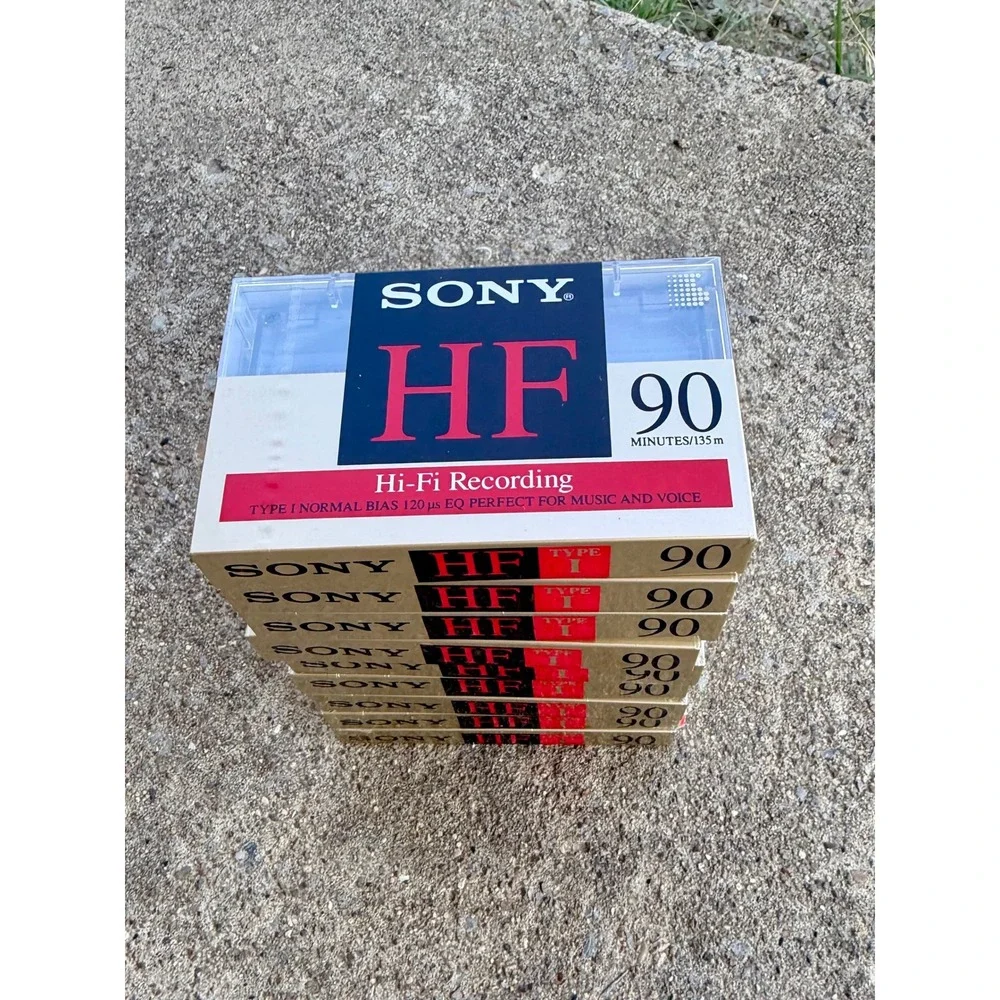 Lot of 9 Sony HF 90 Blank Audio Cassette Tapes Type I Normal Bias Sealed New
